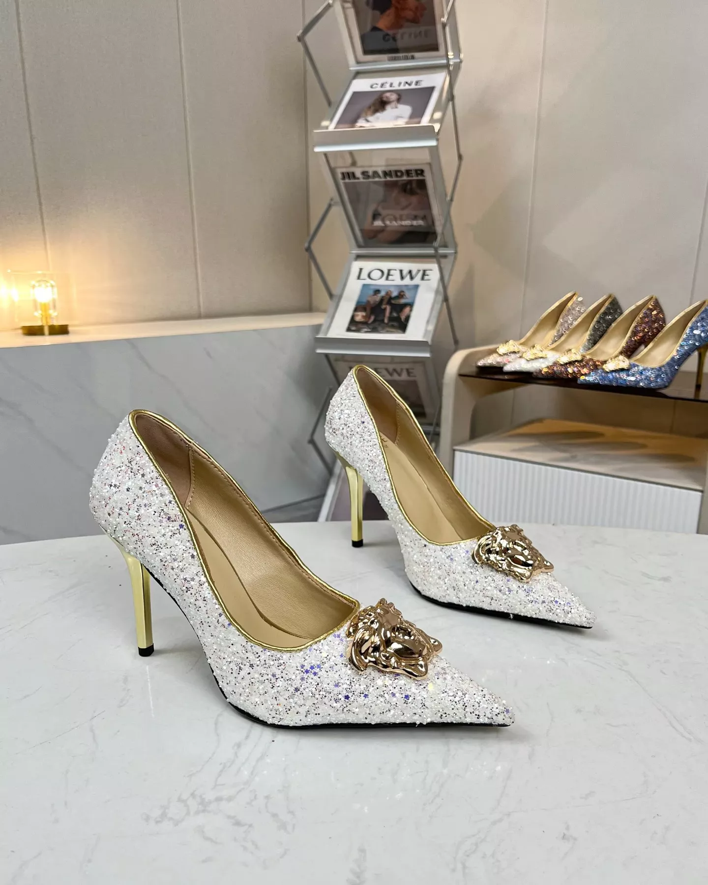 Elegant 1513 Versace High-Heeled Shoes For Women