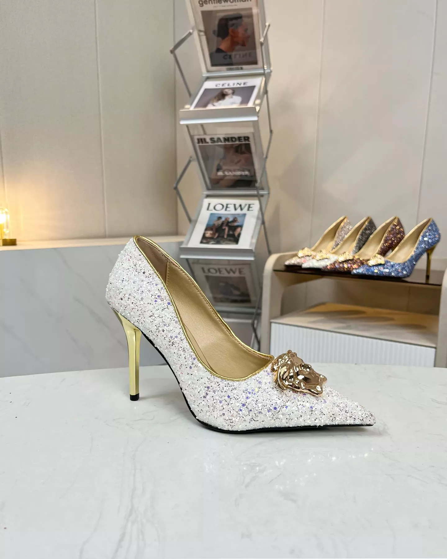 Elegant 1513 Versace High-Heeled Shoes For Women