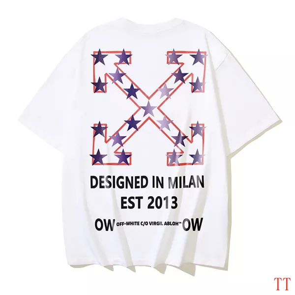 Elegant 3275 Off-White T-Shirts Short Sleeved For Unisex