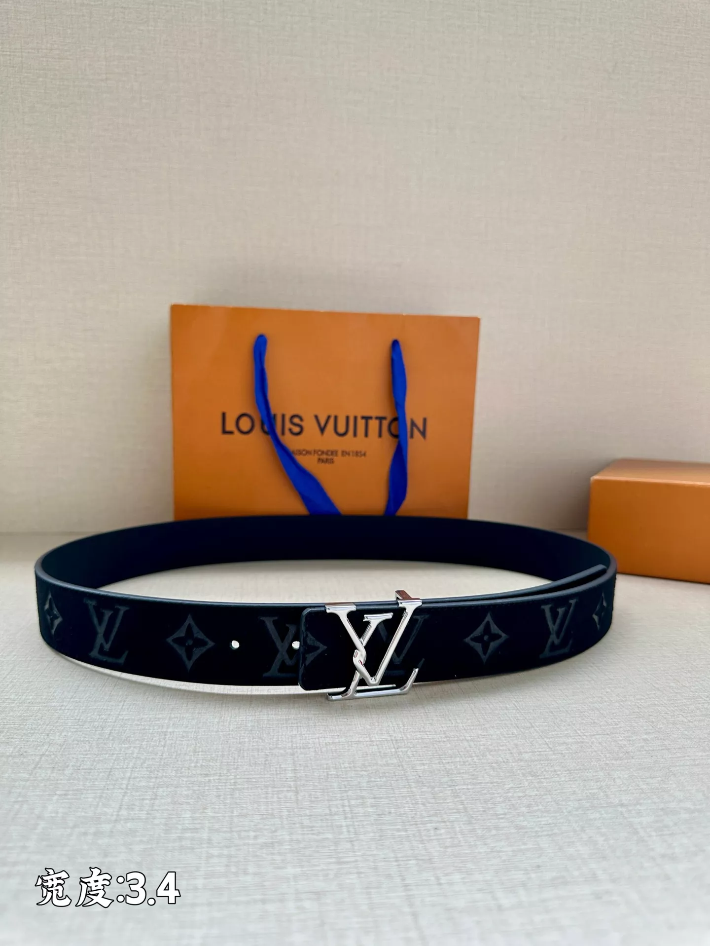 Elegant 3827 Louis Vuitton AAA Quality Belts In 3.4cm For Unisex