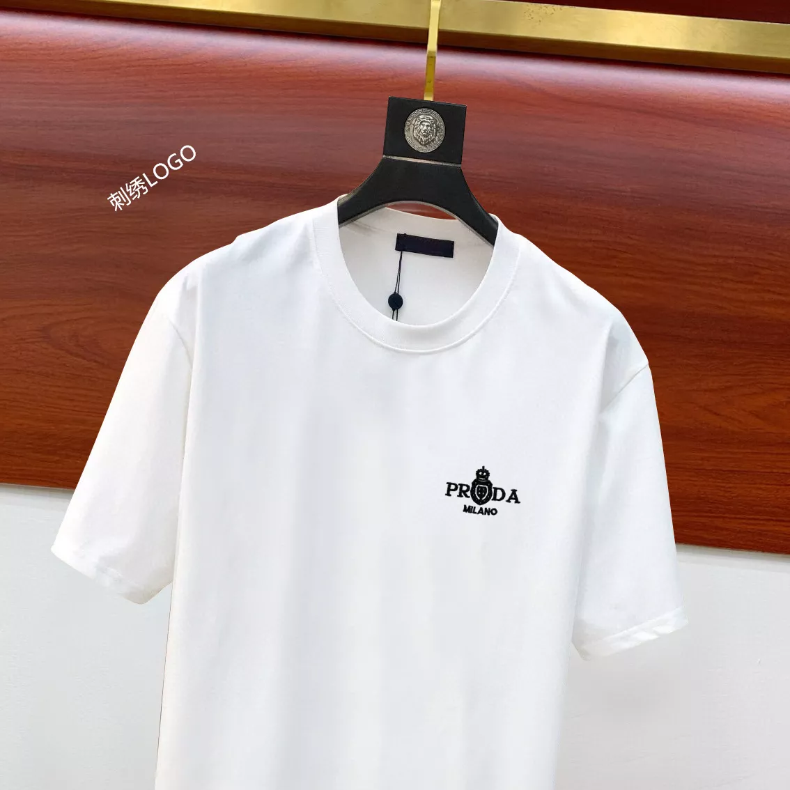 Elegant 5376 Prada T-Shirts Short Sleeved For Unisex