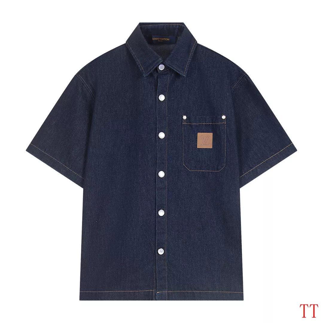 Elegant 6952 Louis Vuitton LV Shirts Short Sleeved For Unisex