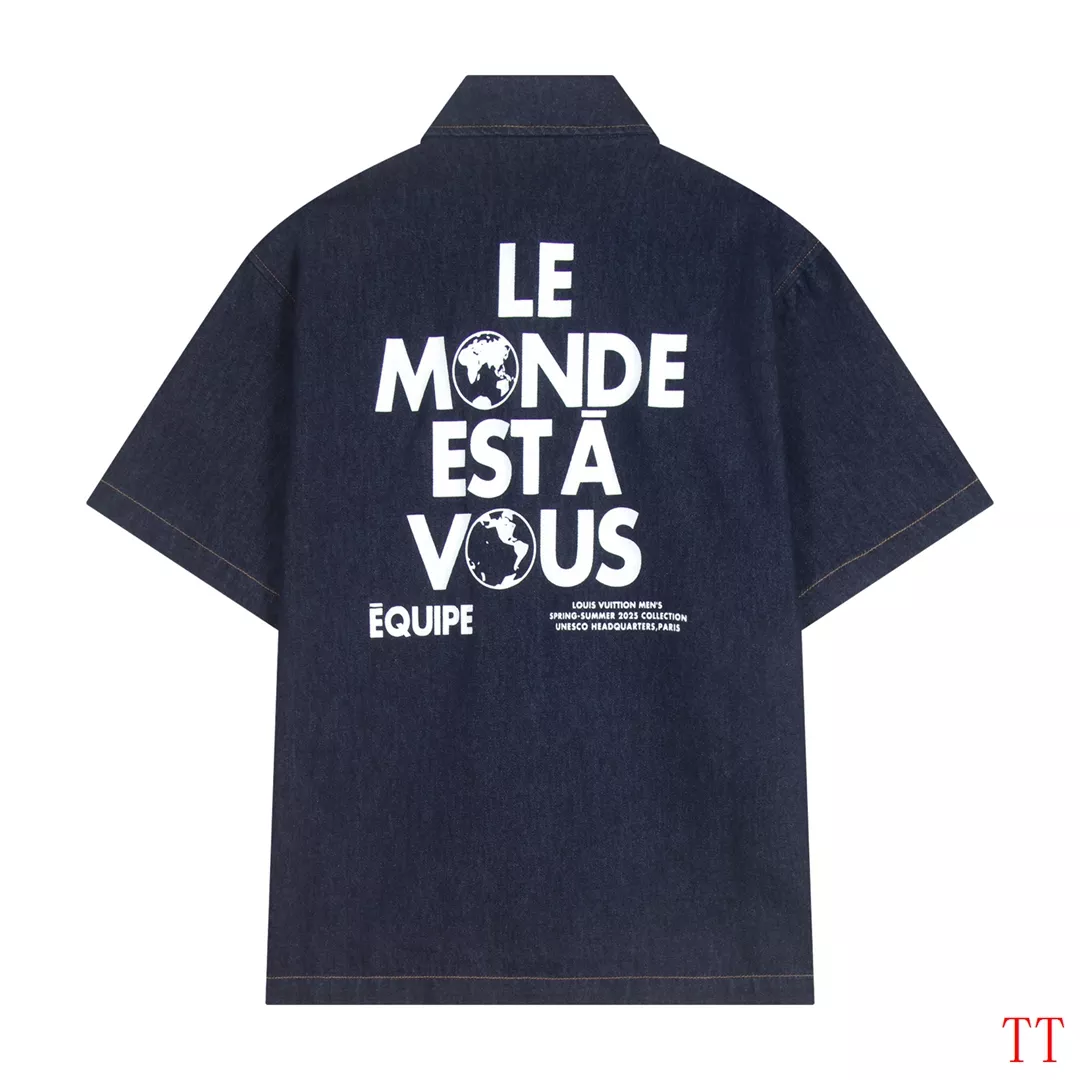 Elegant 6952 Louis Vuitton LV Shirts Short Sleeved For Unisex