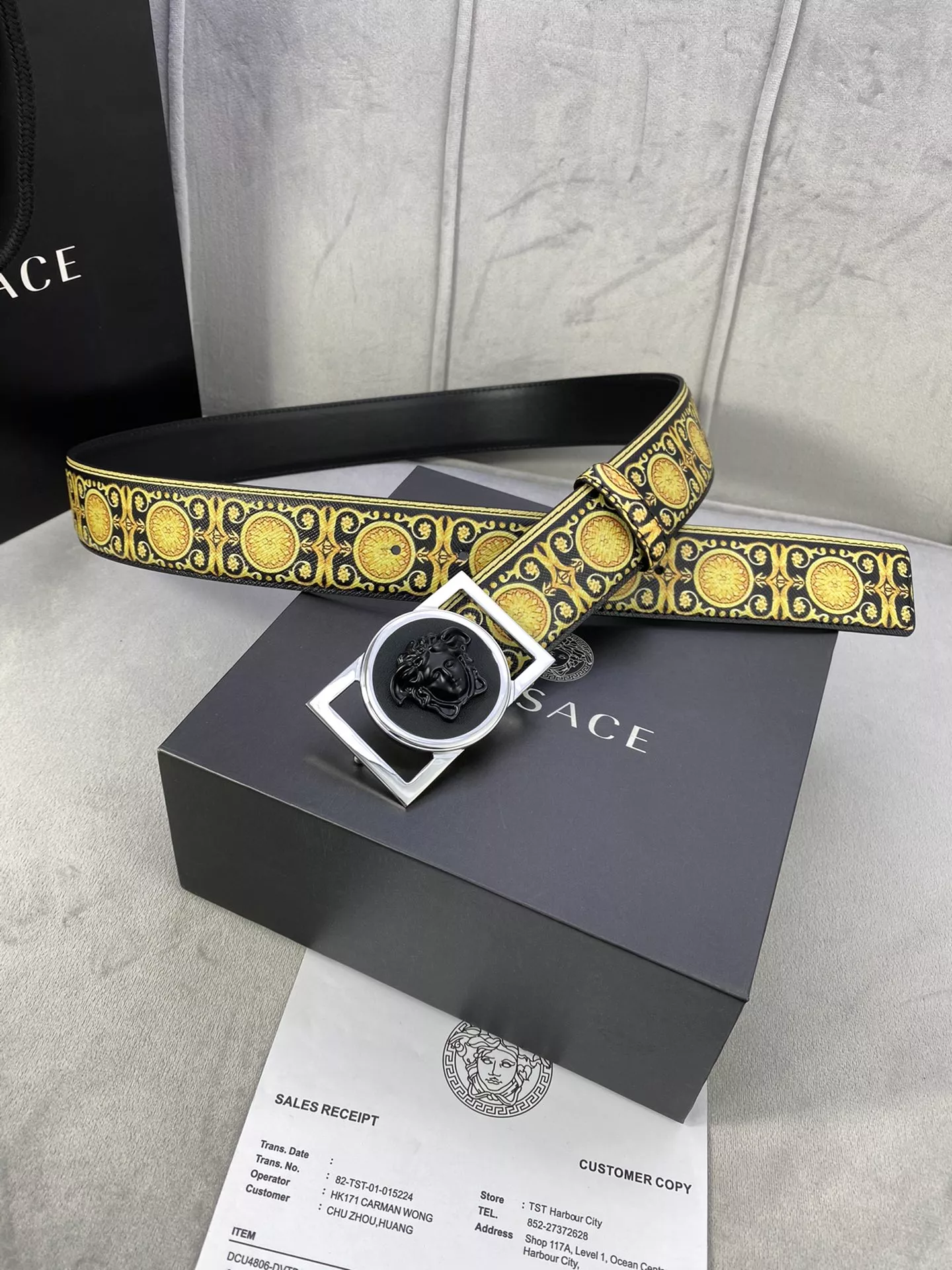 Elegant 7197 Versace AAA Quality Belts In 4.0cm For Men