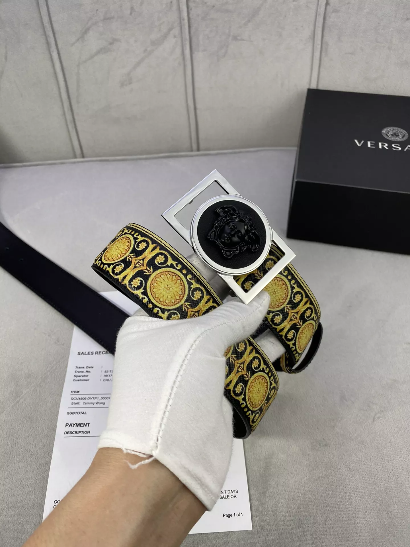 Elegant 7197 Versace AAA Quality Belts In 4.0cm For Men