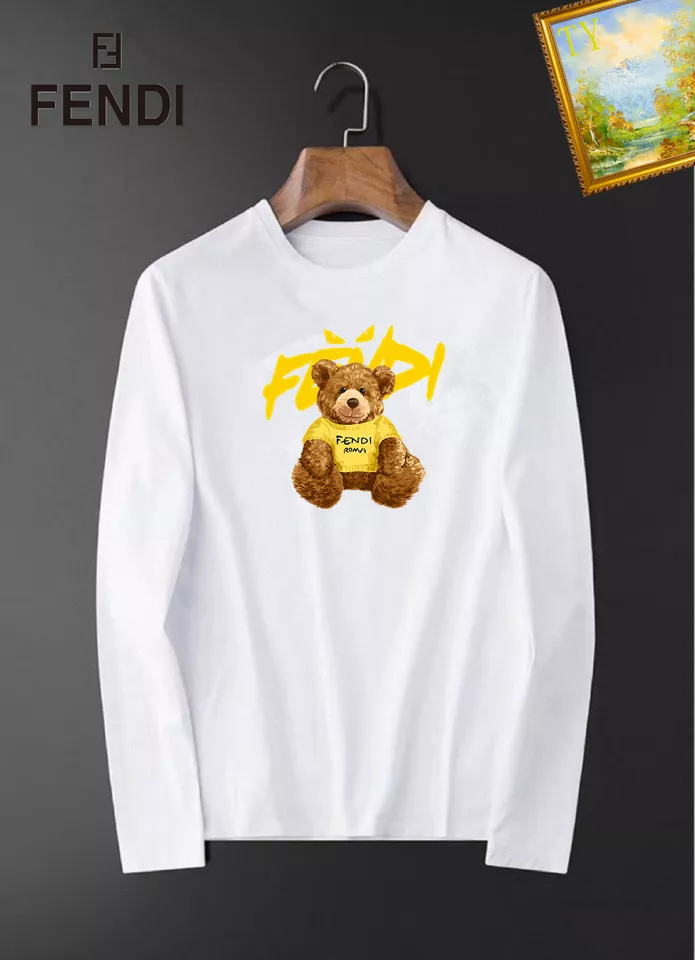 Elegant 7418 Fendi T-Shirts Long Sleeved For Unisex