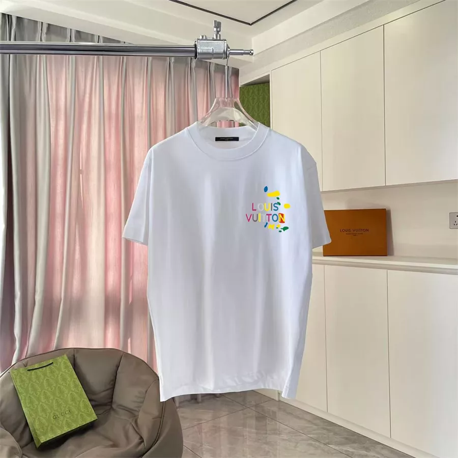 Elegant 7525 Louis Vuitton LV T-Shirts Short Sleeved For Unisex