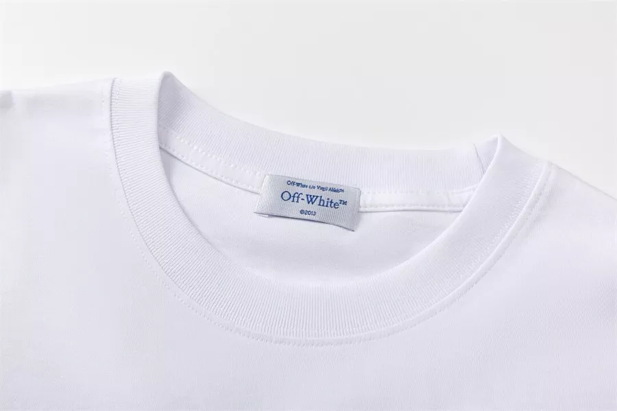 Elegant 7603 Off-White T-Shirts Short Sleeved For Unisex