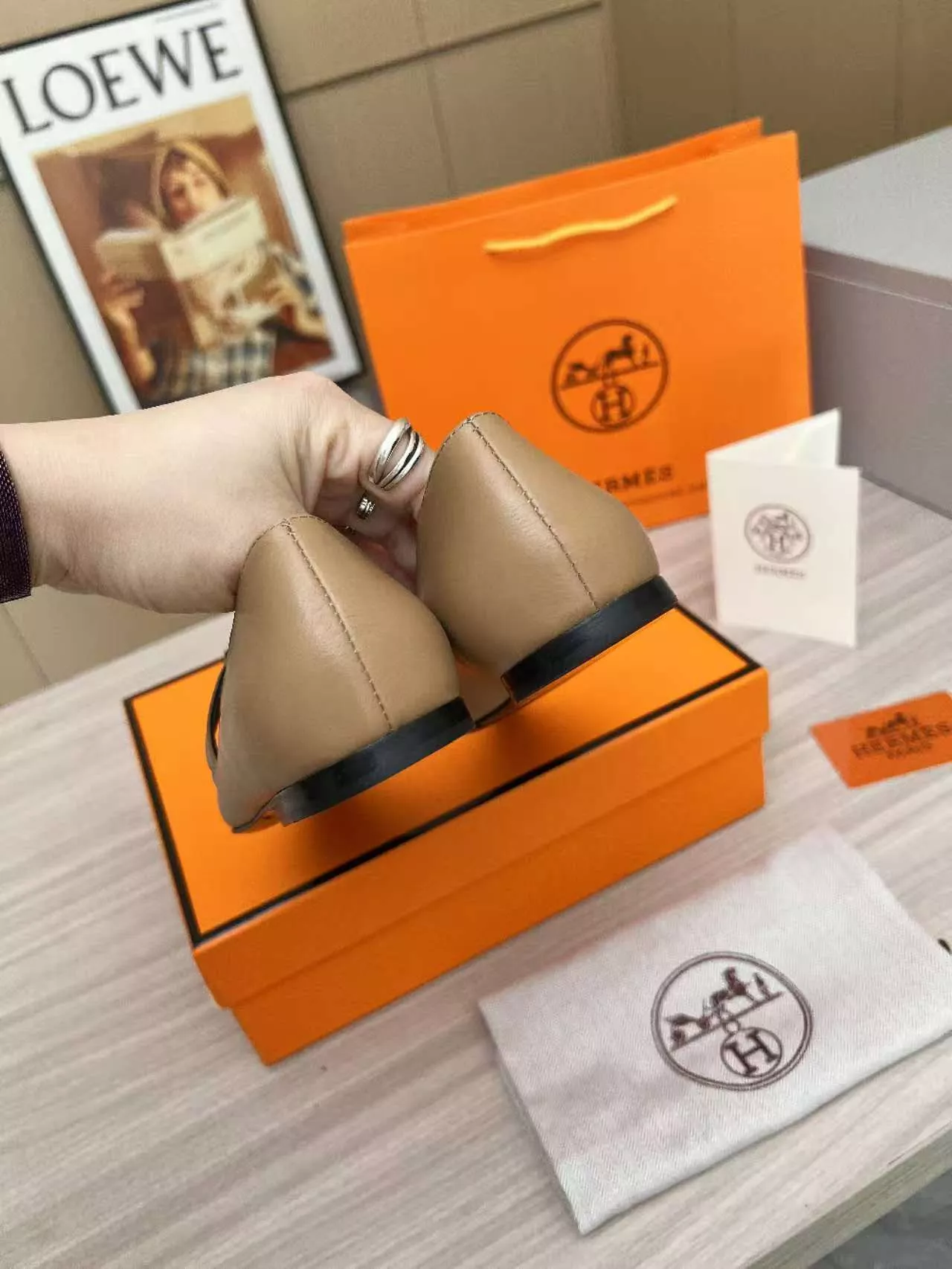 Elegant 7623 Hermes Flat Shoes For Women