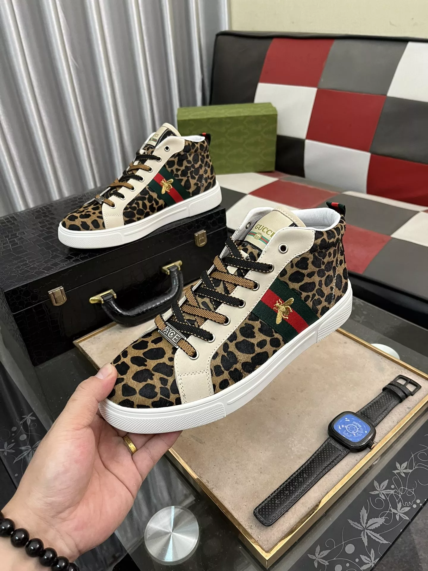 Elegant 7708 Gucci High Tops Shoes For Men