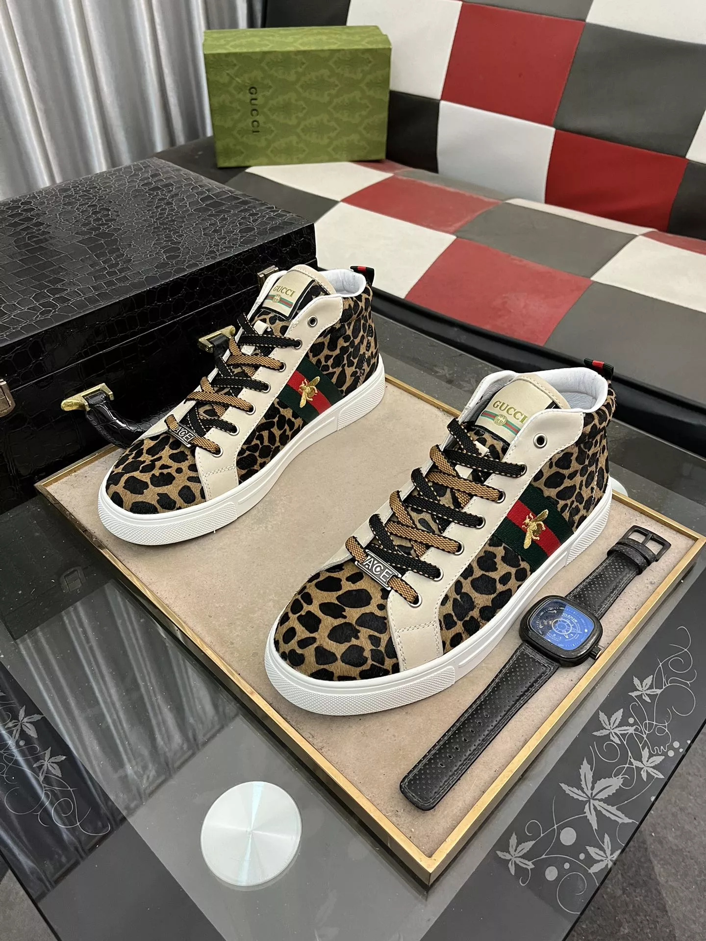 Elegant 7708 Gucci High Tops Shoes For Men
