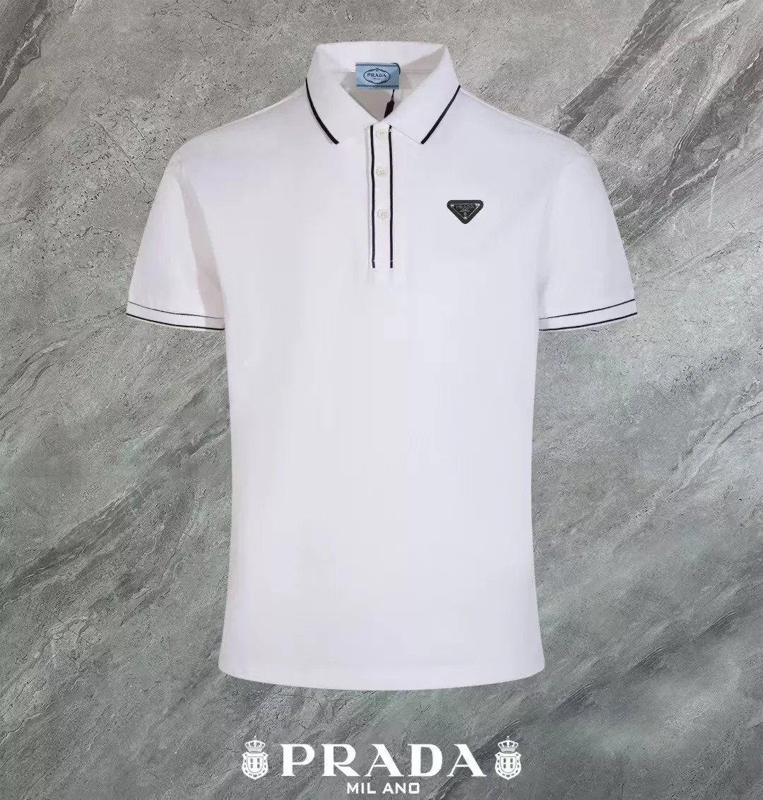 Elegant 8606 Prada T-Shirts Short Sleeved For Men