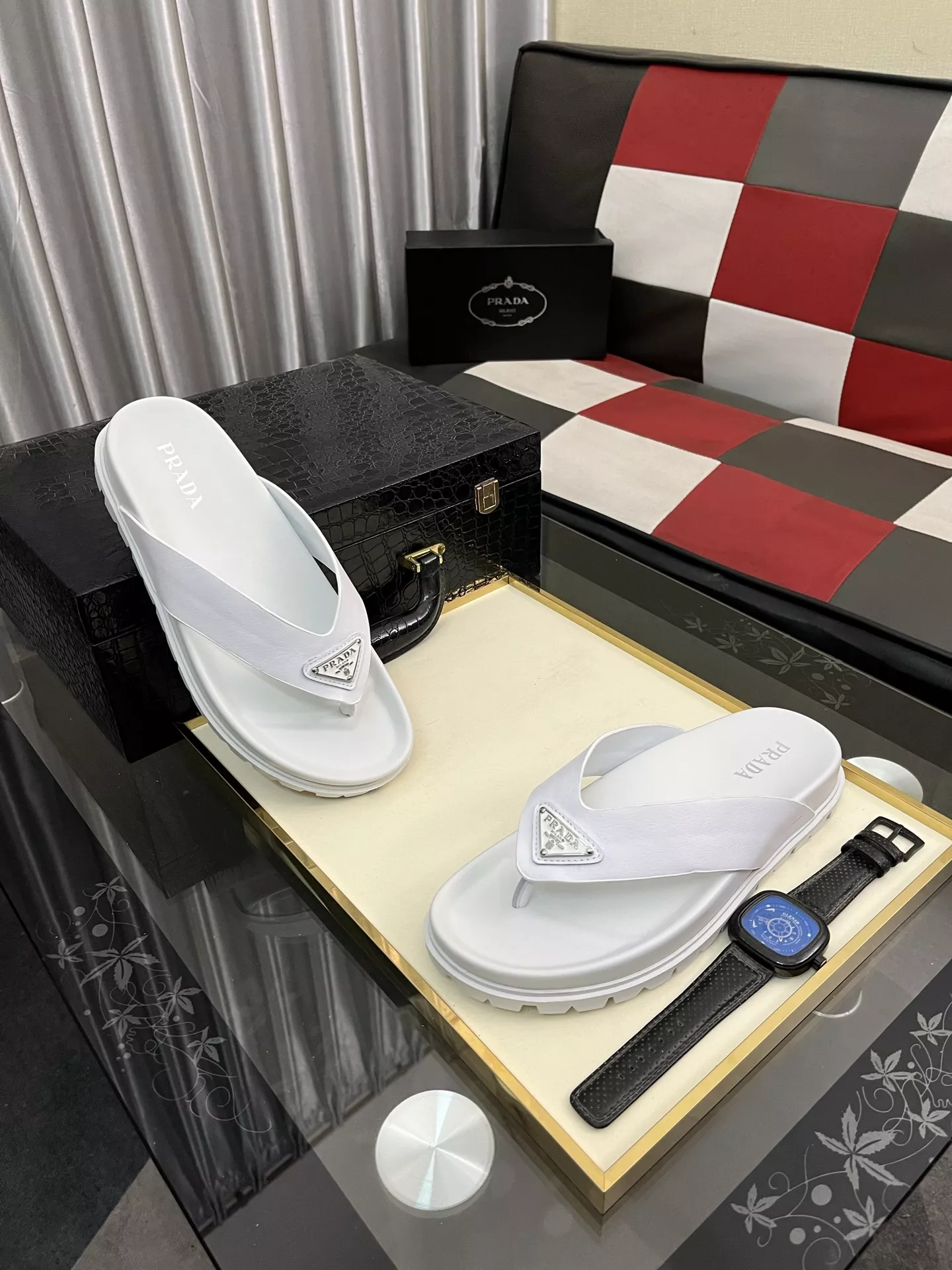 Elegant 8613 Prada Slippers For Men