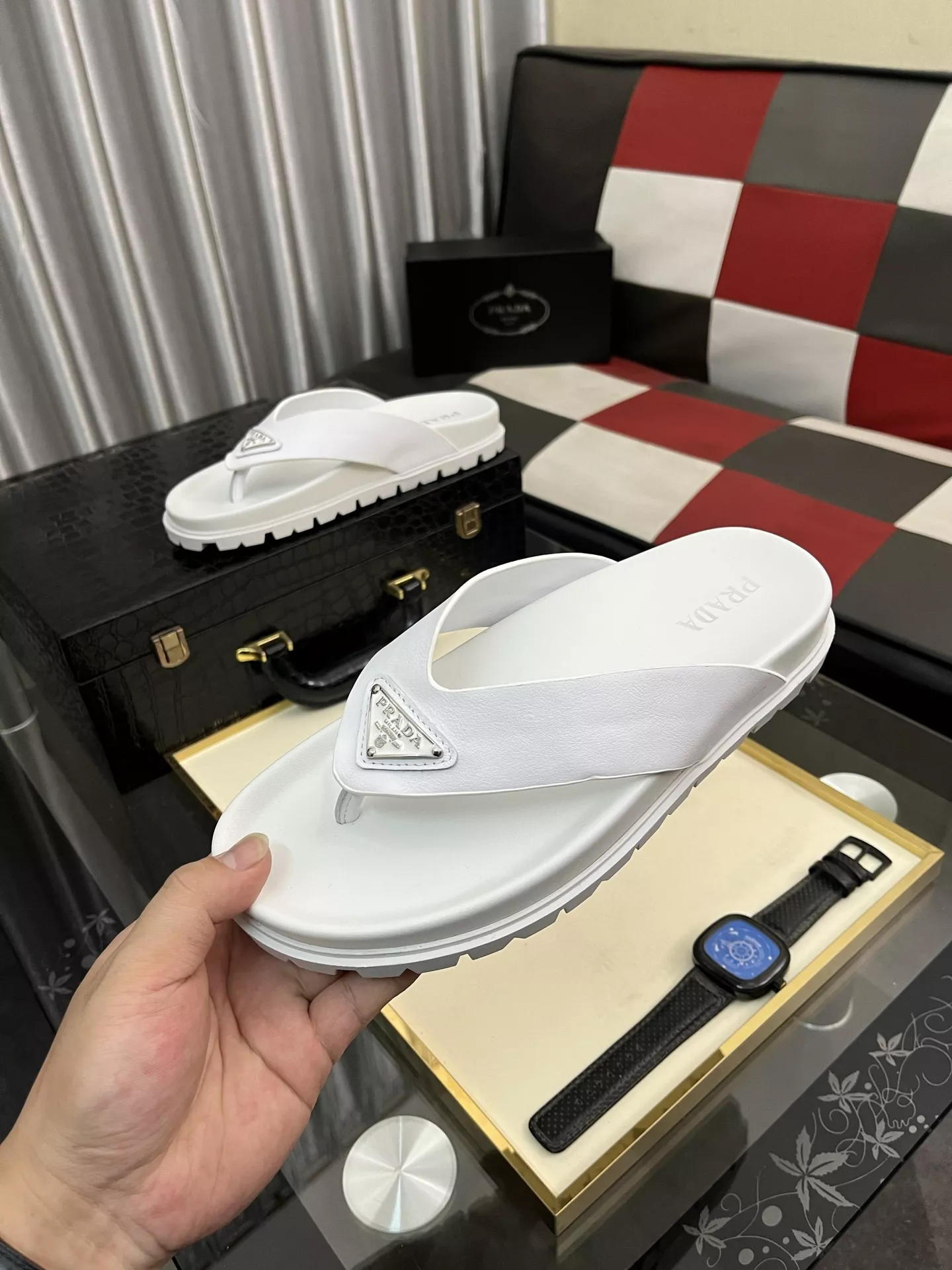 Elegant 8613 Prada Slippers For Men