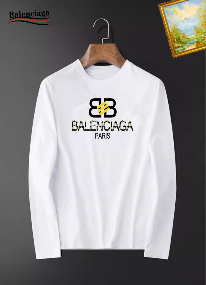 Elegant 8751 Balenciaga T-Shirts Long Sleeved For Unisex