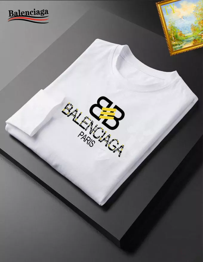 Elegant 8751 Balenciaga T-Shirts Long Sleeved For Unisex
