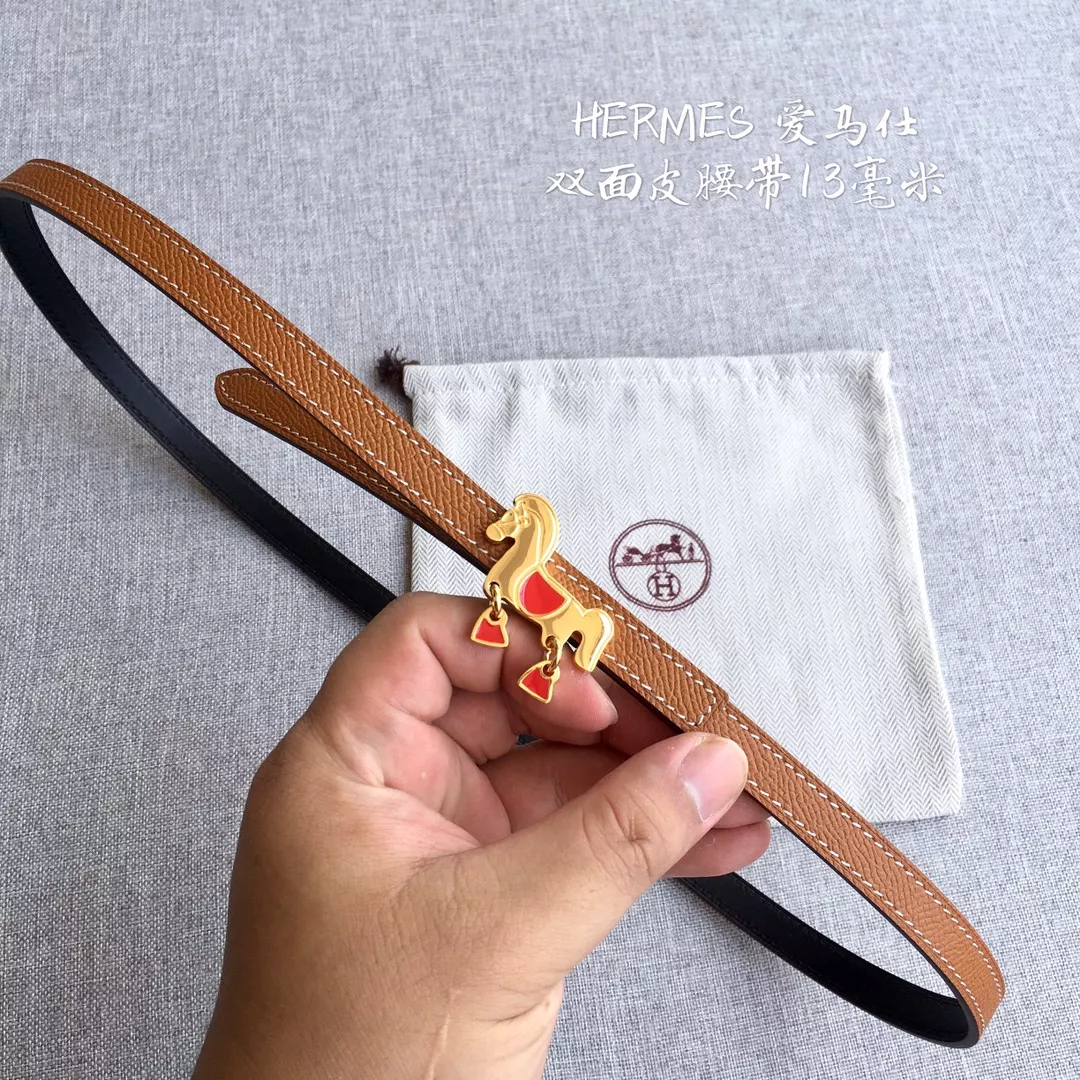 Elegant 9001 Hermes AAA Quality Belts In 1.3cm For Women