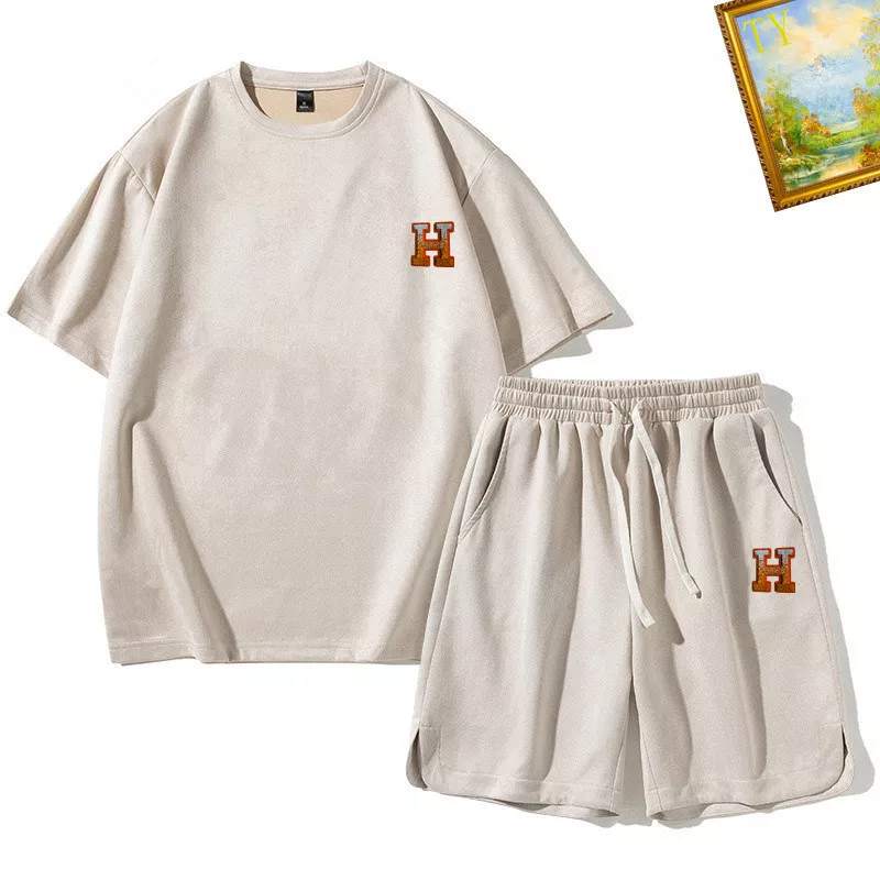 Elegant 9114 Hermes Tracksuits Short Sleeved For Men