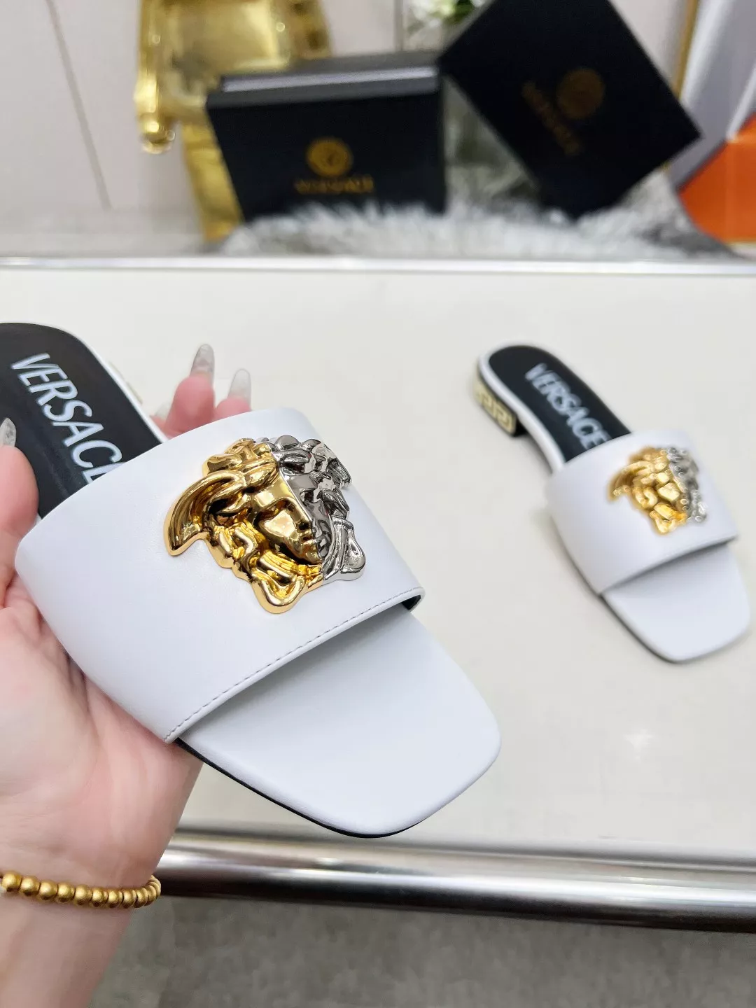 EyeCatching 1180 Versace Slippers For Women
