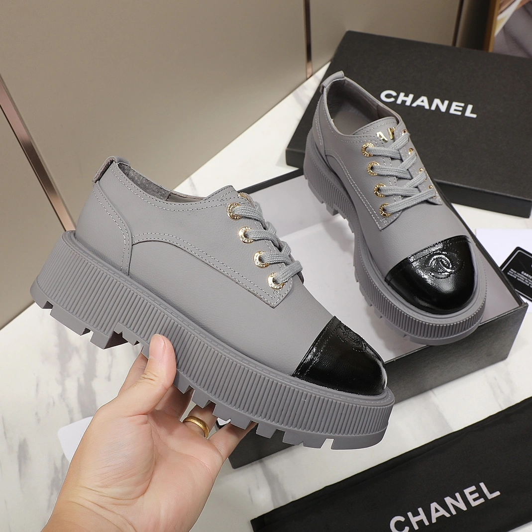 EyeCatching 4377 Chanel Leather Shoes For Women