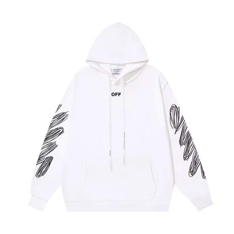 EyeCatching 4772 Off-White Hoodies Long Sleeved For Unisex