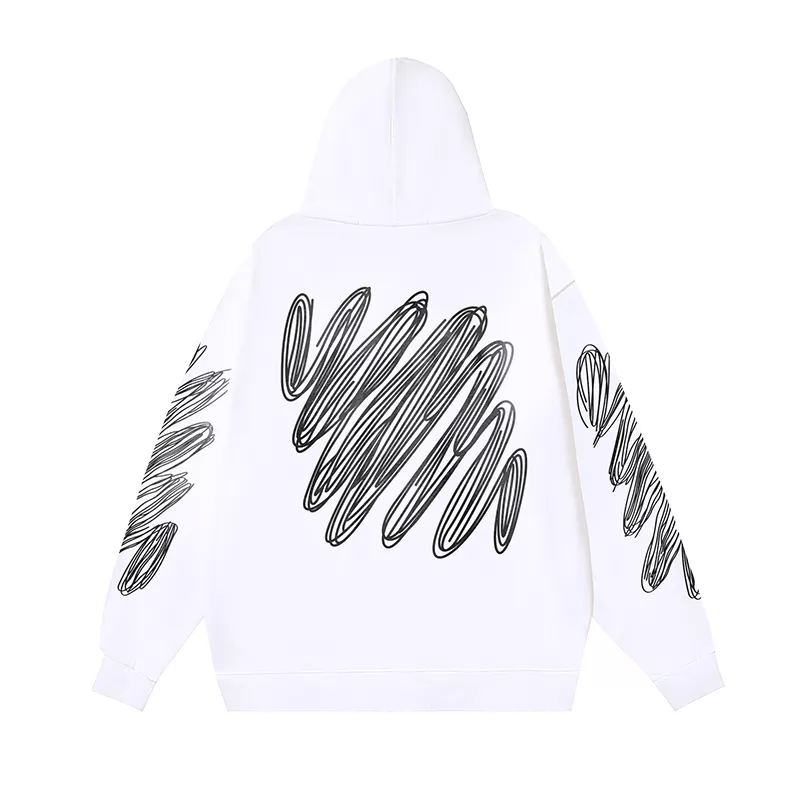 EyeCatching 4772 Off-White Hoodies Long Sleeved For Unisex