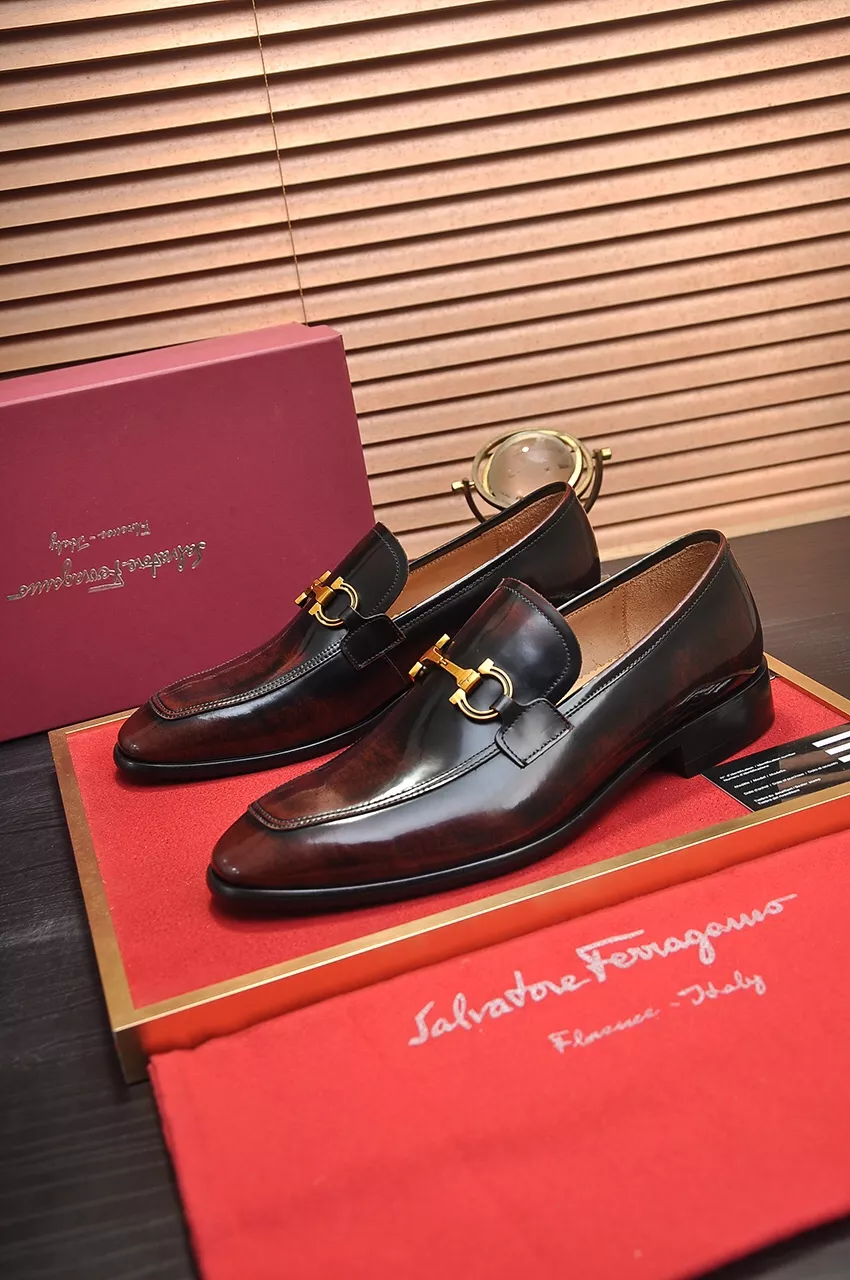 EyeCatching 9379 Salvatore Ferragamo Leather Shoes For Men