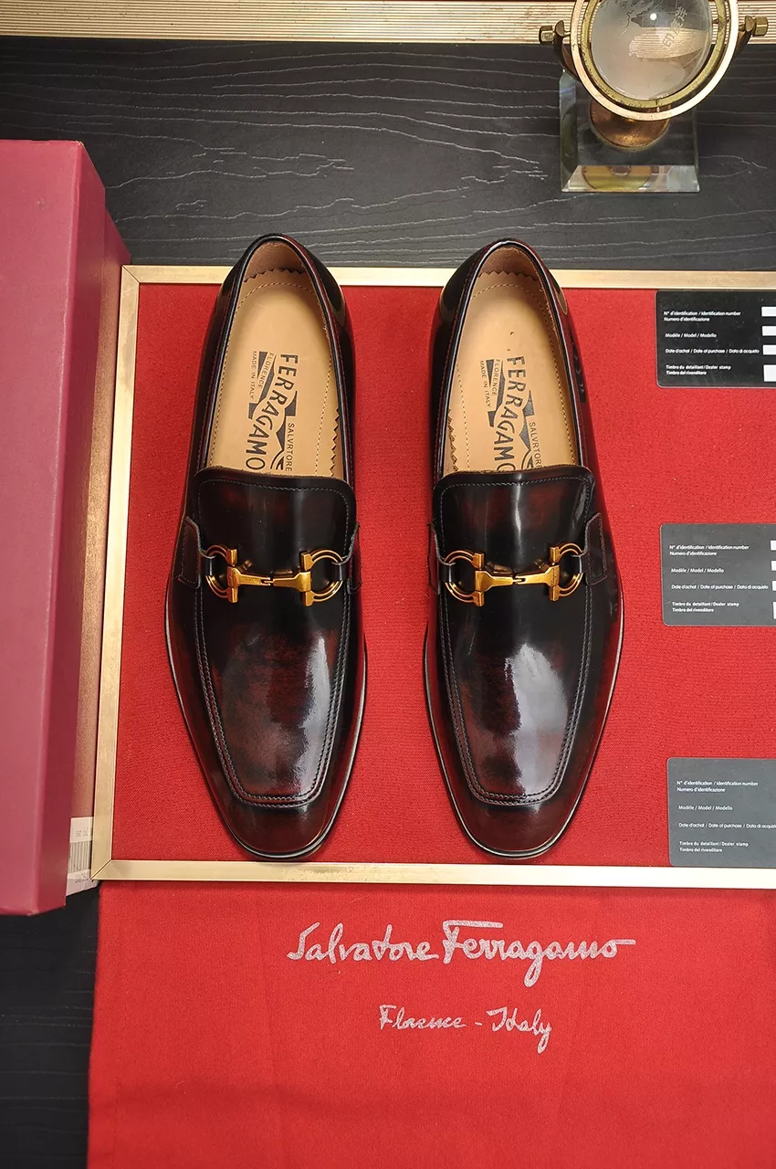 EyeCatching 9379 Salvatore Ferragamo Leather Shoes For Men