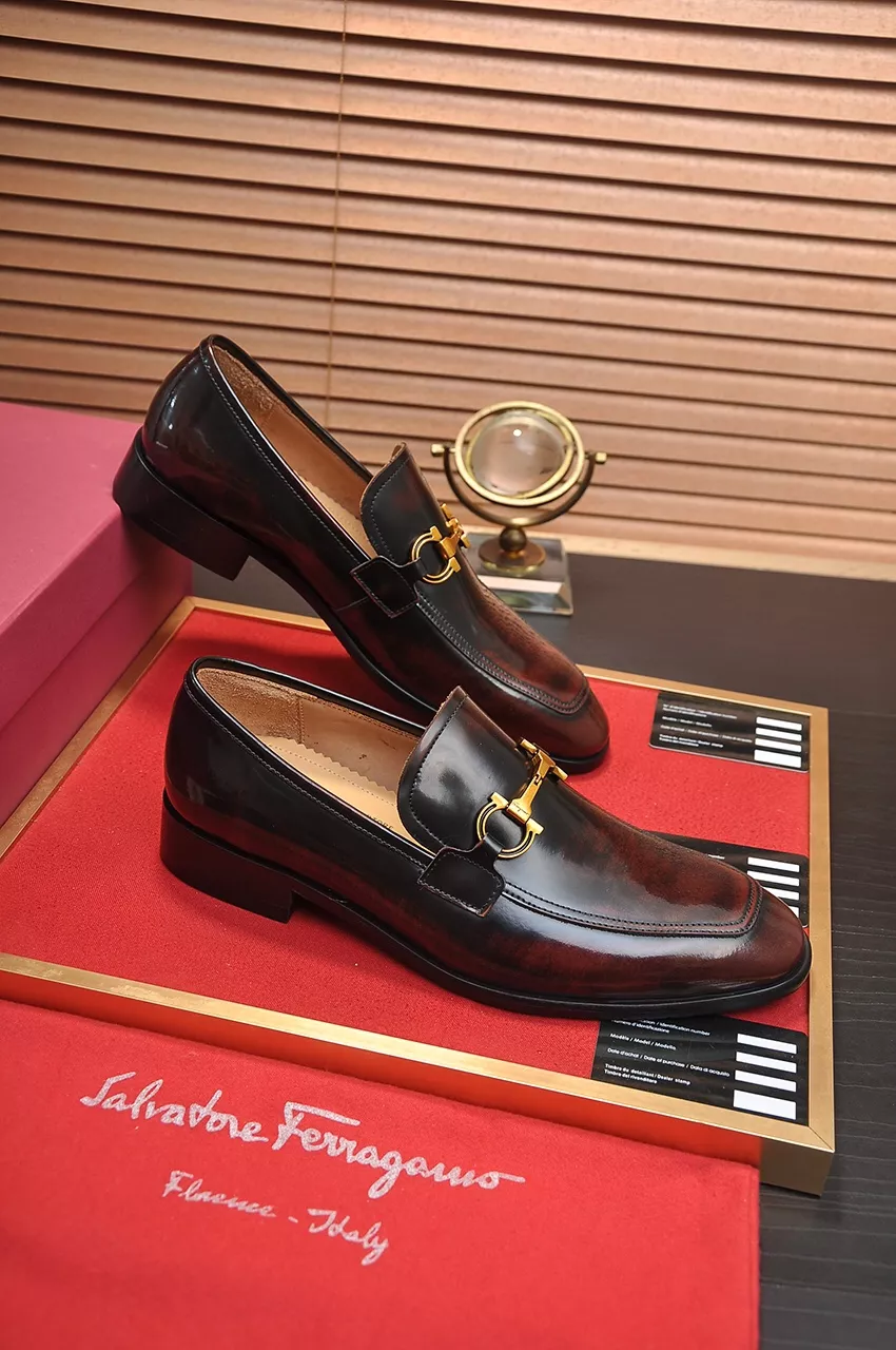 EyeCatching 9379 Salvatore Ferragamo Leather Shoes For Men