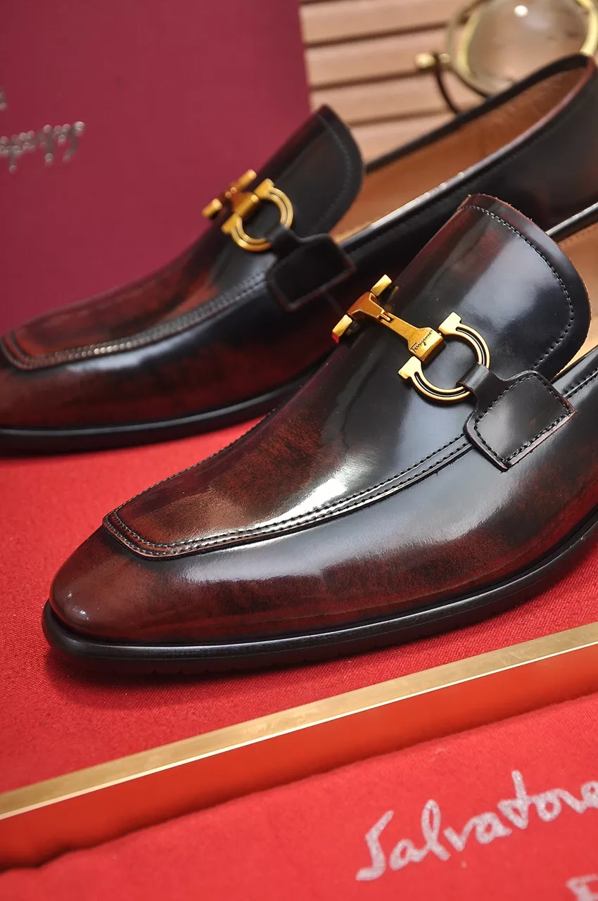 EyeCatching 9379 Salvatore Ferragamo Leather Shoes For Men