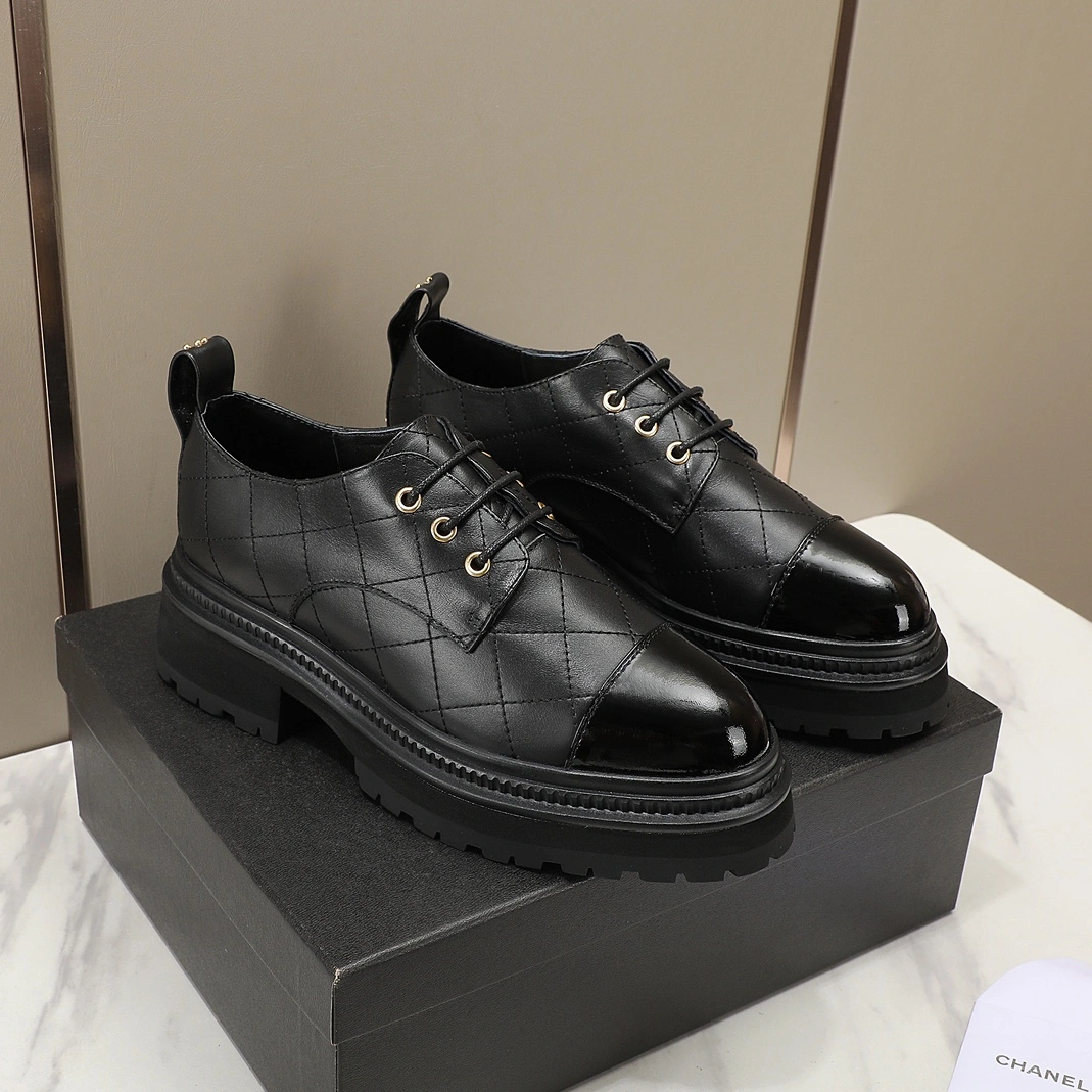 Fashionable 1553 Chanel Leather Shoes For Women