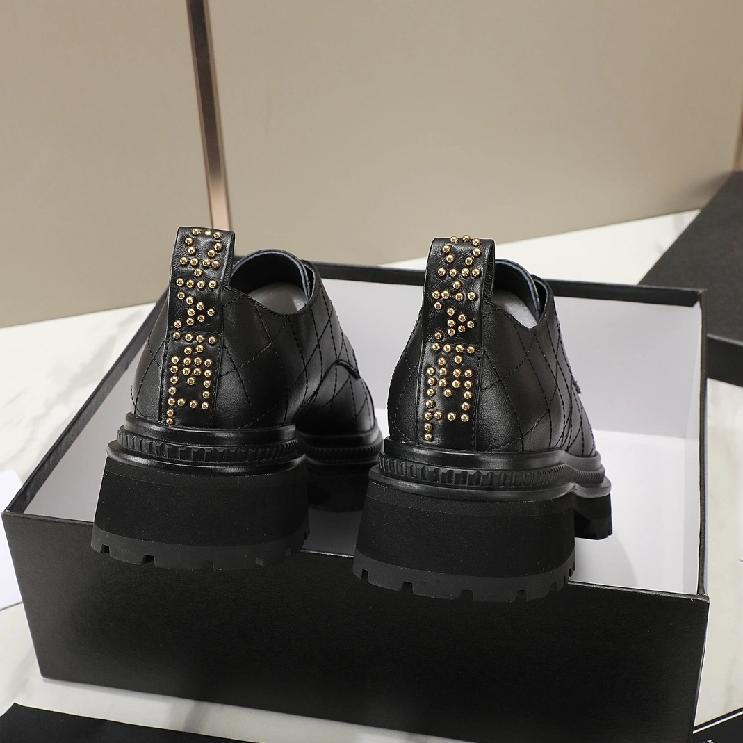 Fashionable 1553 Chanel Leather Shoes For Women