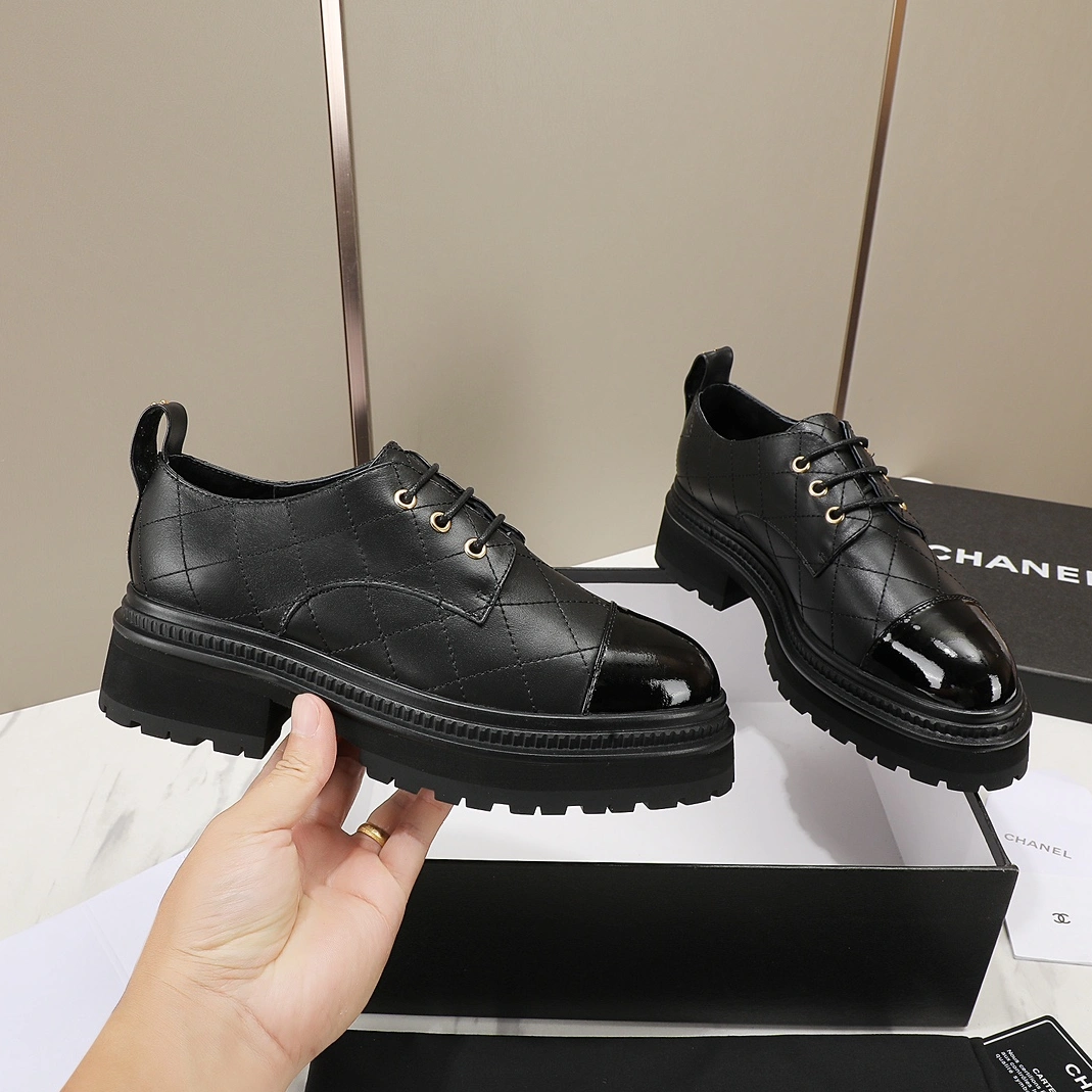 Fashionable 1553 Chanel Leather Shoes For Women
