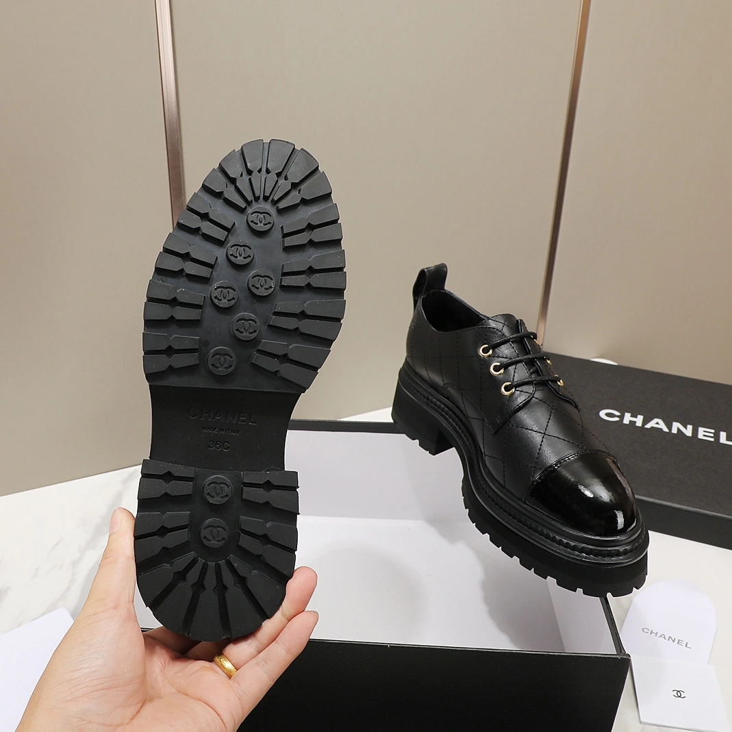 Fashionable 1553 Chanel Leather Shoes For Women