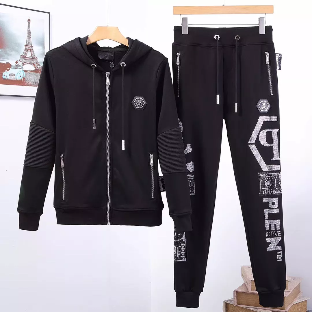Fashionable 1670 Philipp Plein PP Tracksuits Long Sleeved For Men