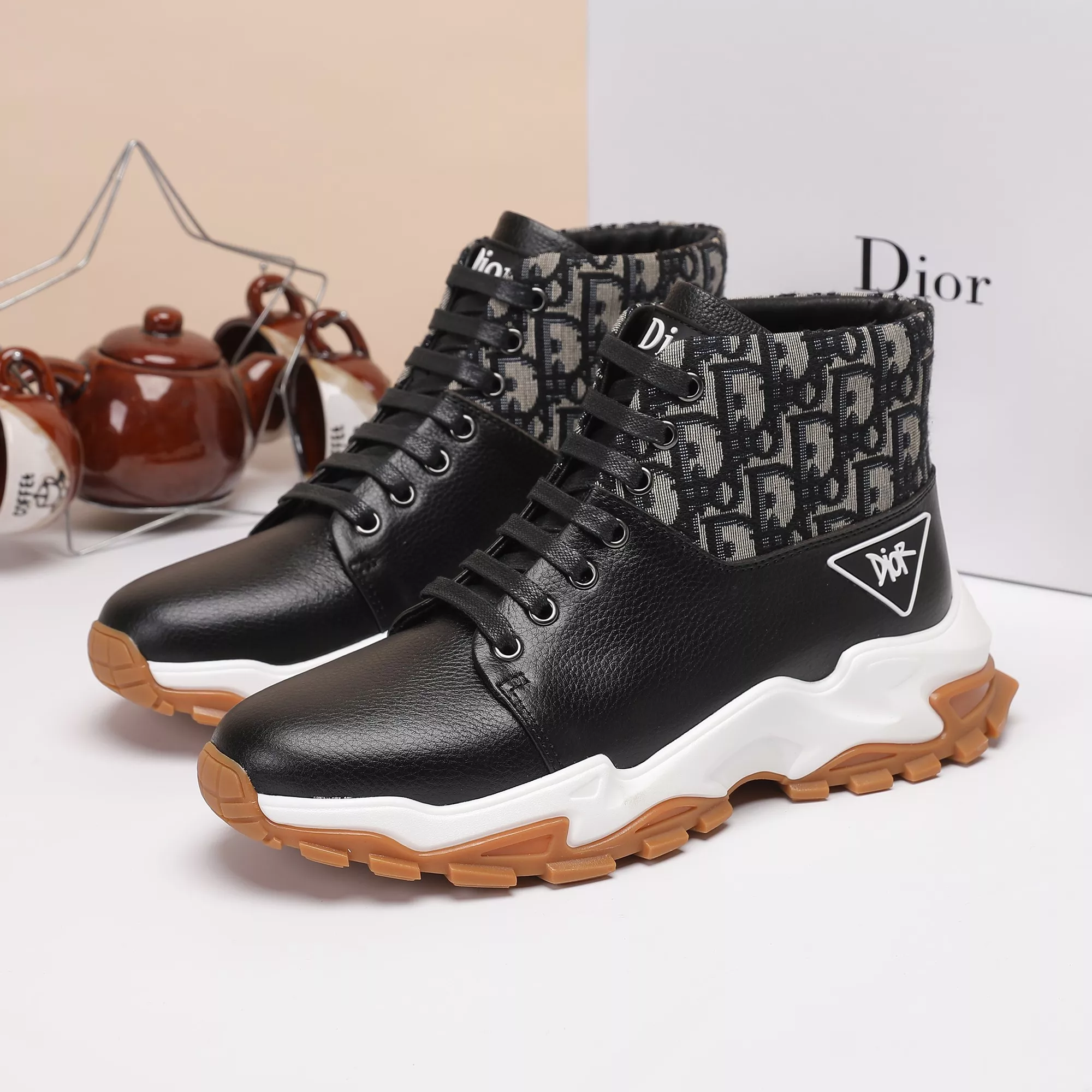 Fashionable 1916 Christian Dior High Top Shoes For Women