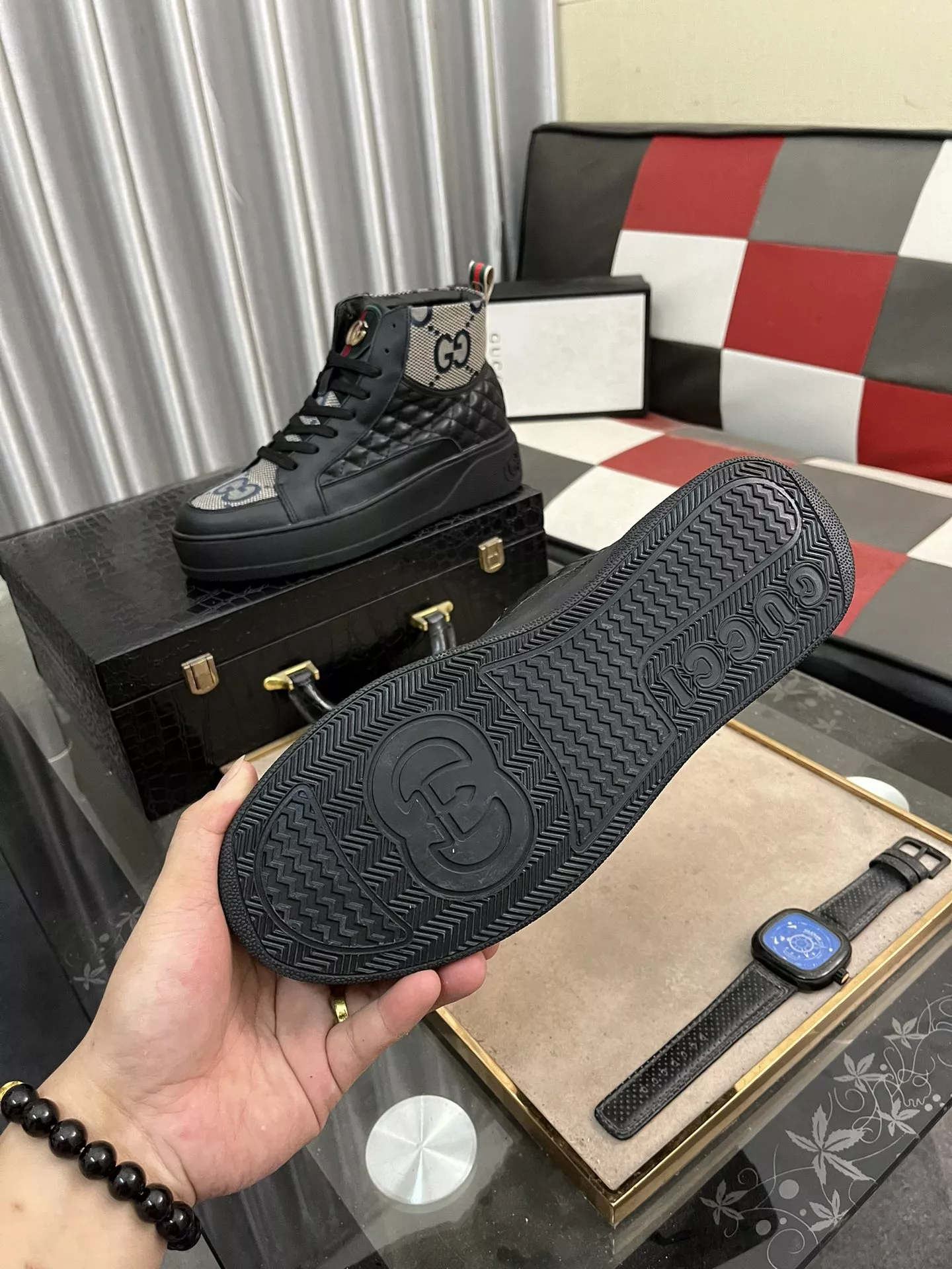 Fashionable 2701 Gucci High Tops Shoes For Men