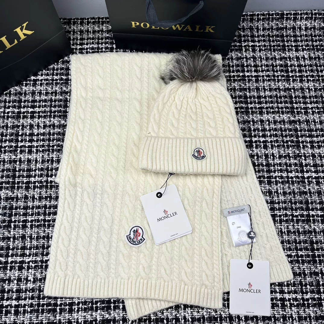 Fashionable 3220 Moncler Hat and Scarf Set