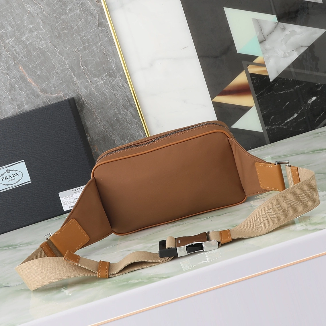 Fashionable 4304 Prada AAA Quality Belt Bags For Men