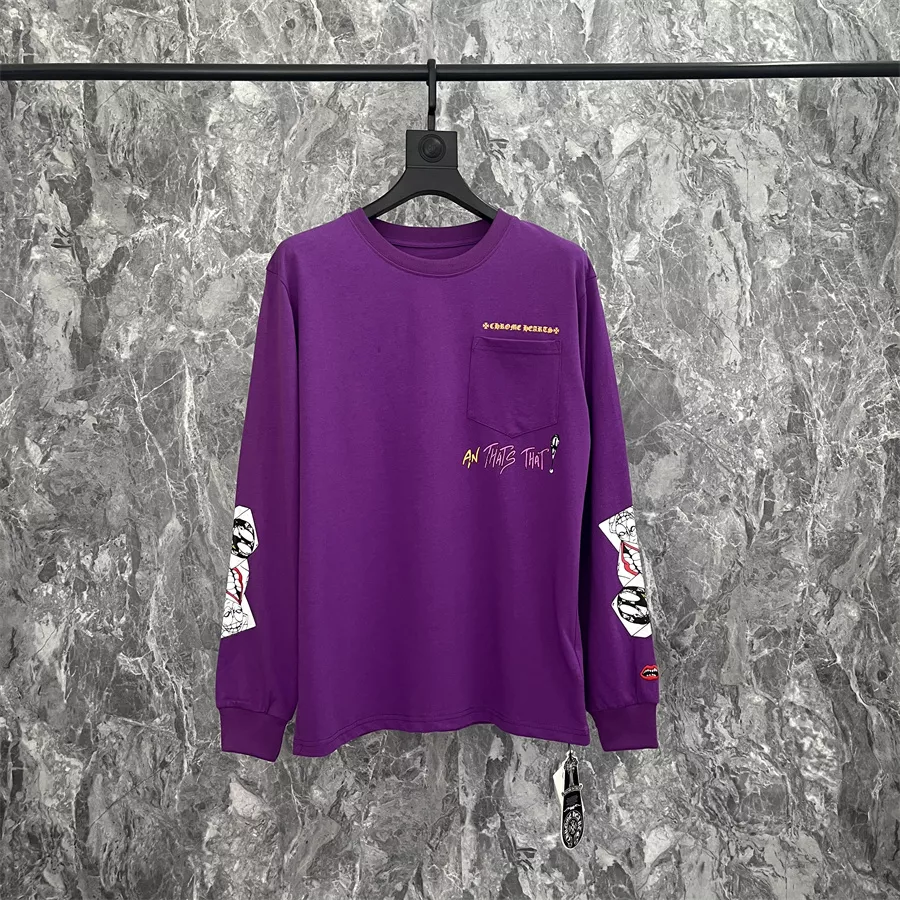 Fashionable 5326 Chrome Hearts T-Shirts Long Sleeved For Unisex
