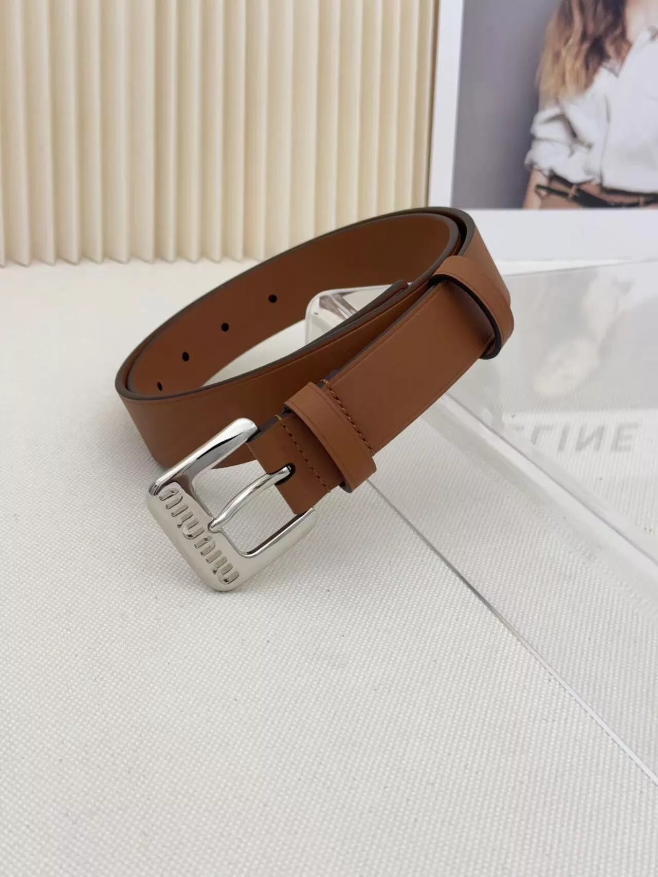 Fashionable 5589 MIU MIU AAA Quality Belts In 3.0cm For Women