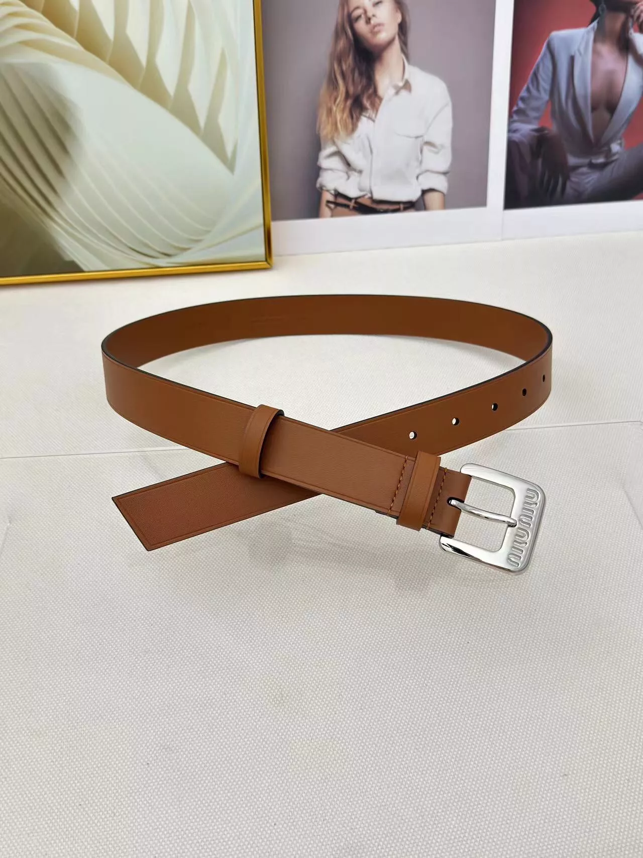 Fashionable 5589 MIU MIU AAA Quality Belts In 3.0cm For Women