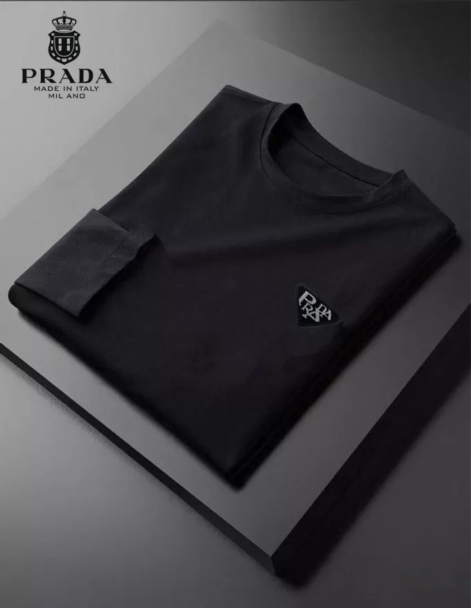 Fashionable 7250 Prada T-Shirts Long Sleeved For Unisex