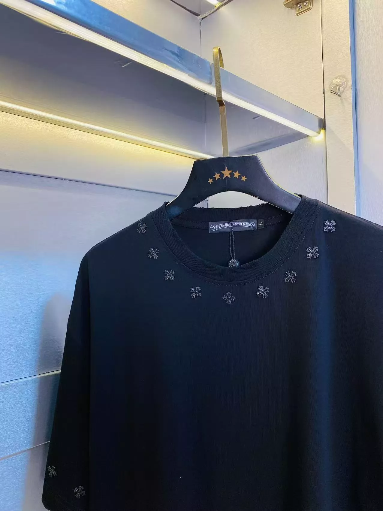 Fashionable 7499 Chrome Hearts T-Shirts Short Sleeved For Unisex