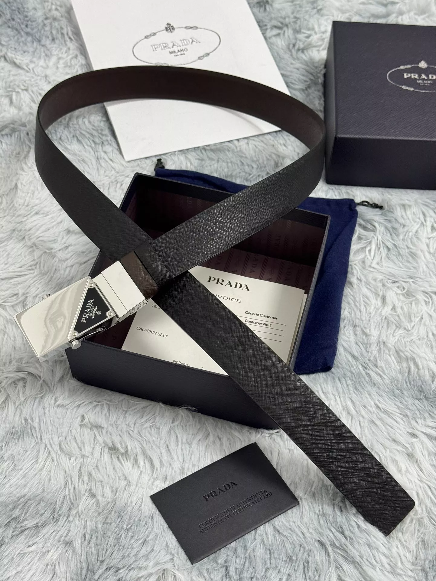 Fashionable 7730 Prada AAA Quality Belts In 3.5cm For Men