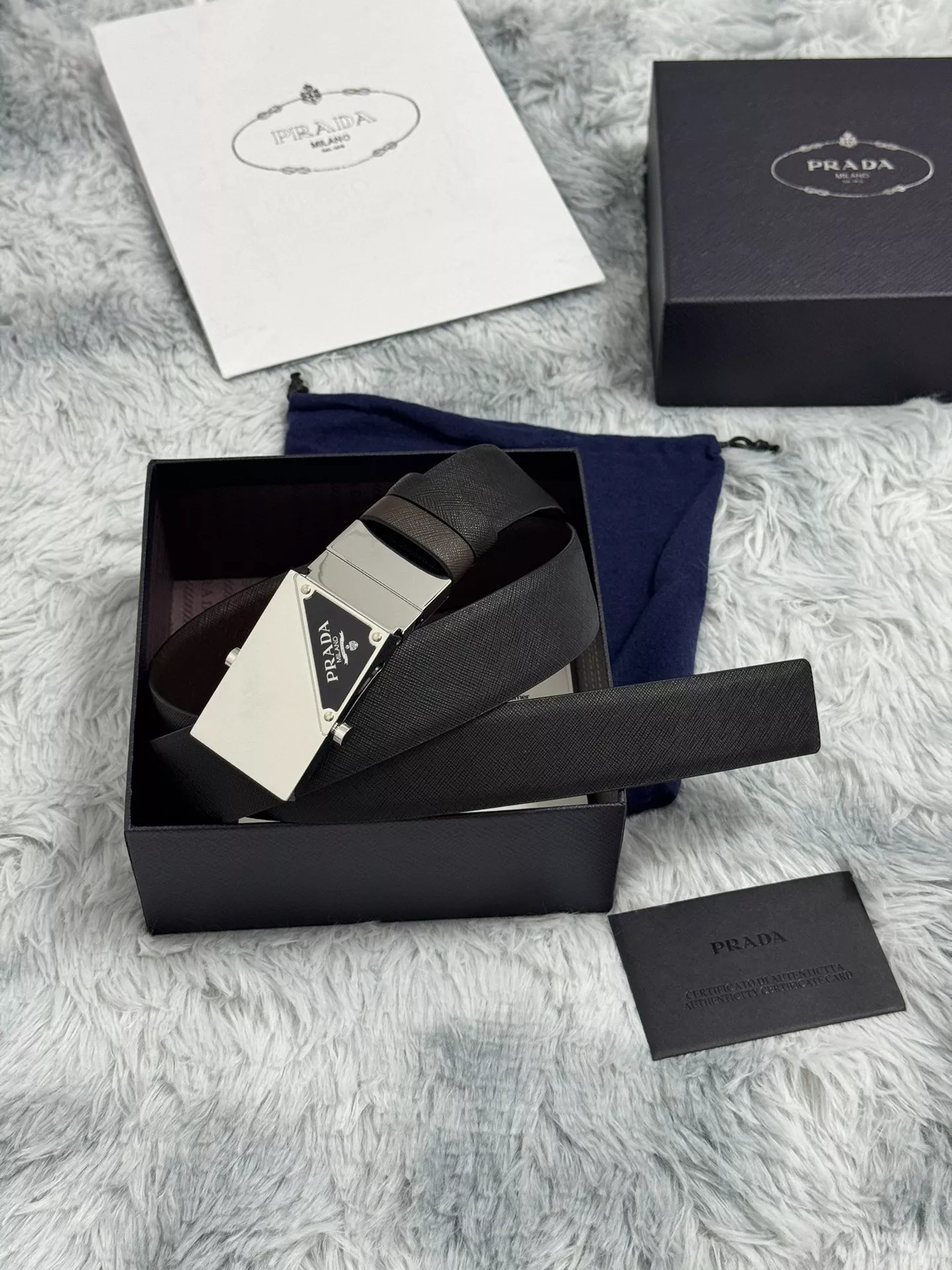 Fashionable 7730 Prada AAA Quality Belts In 3.5cm For Men