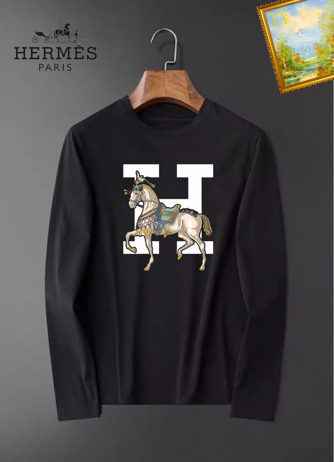 Fashionable 9651 Hermes T-Shirts Long Sleeved For Unisex