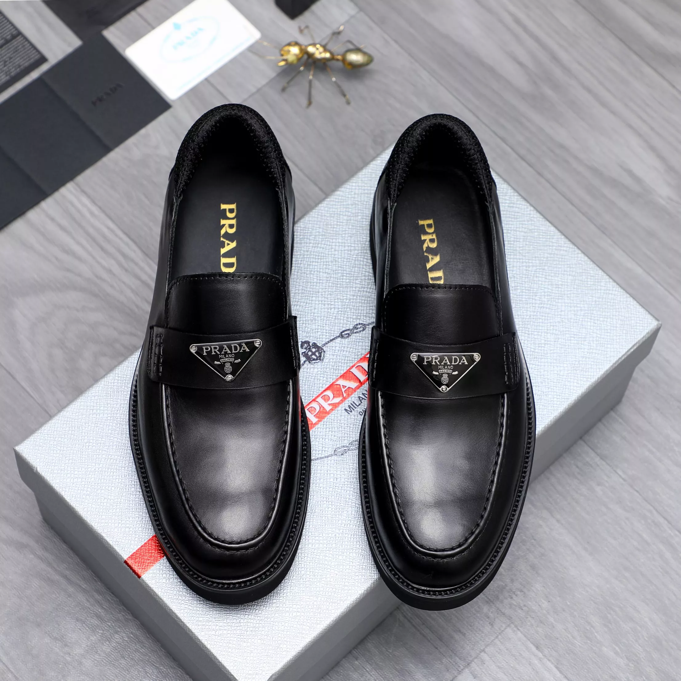 Fashionable 9775 Prada Leather Shoes For Men