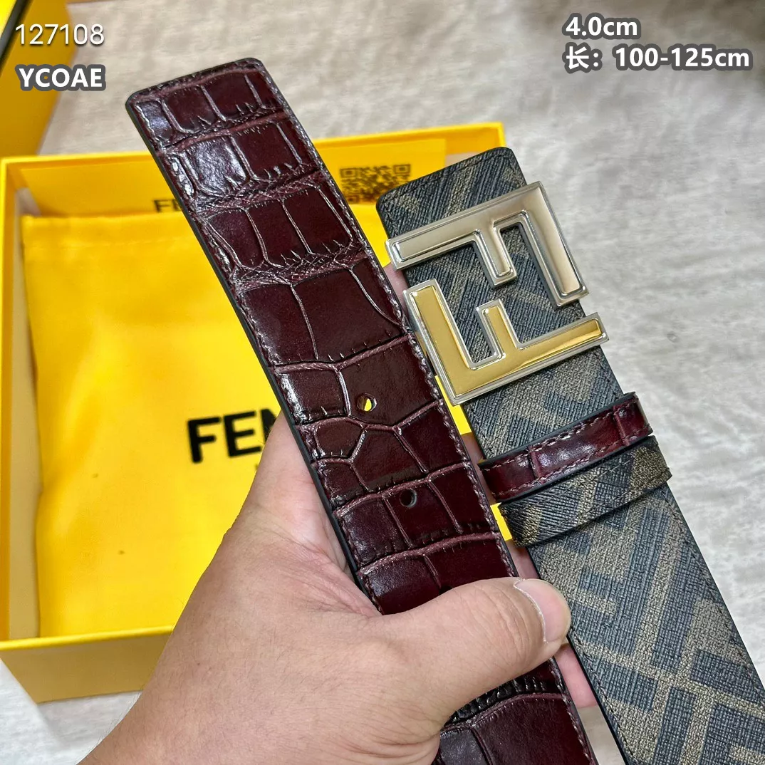 Fendi AAA Quality Belts For Men Bright 4049