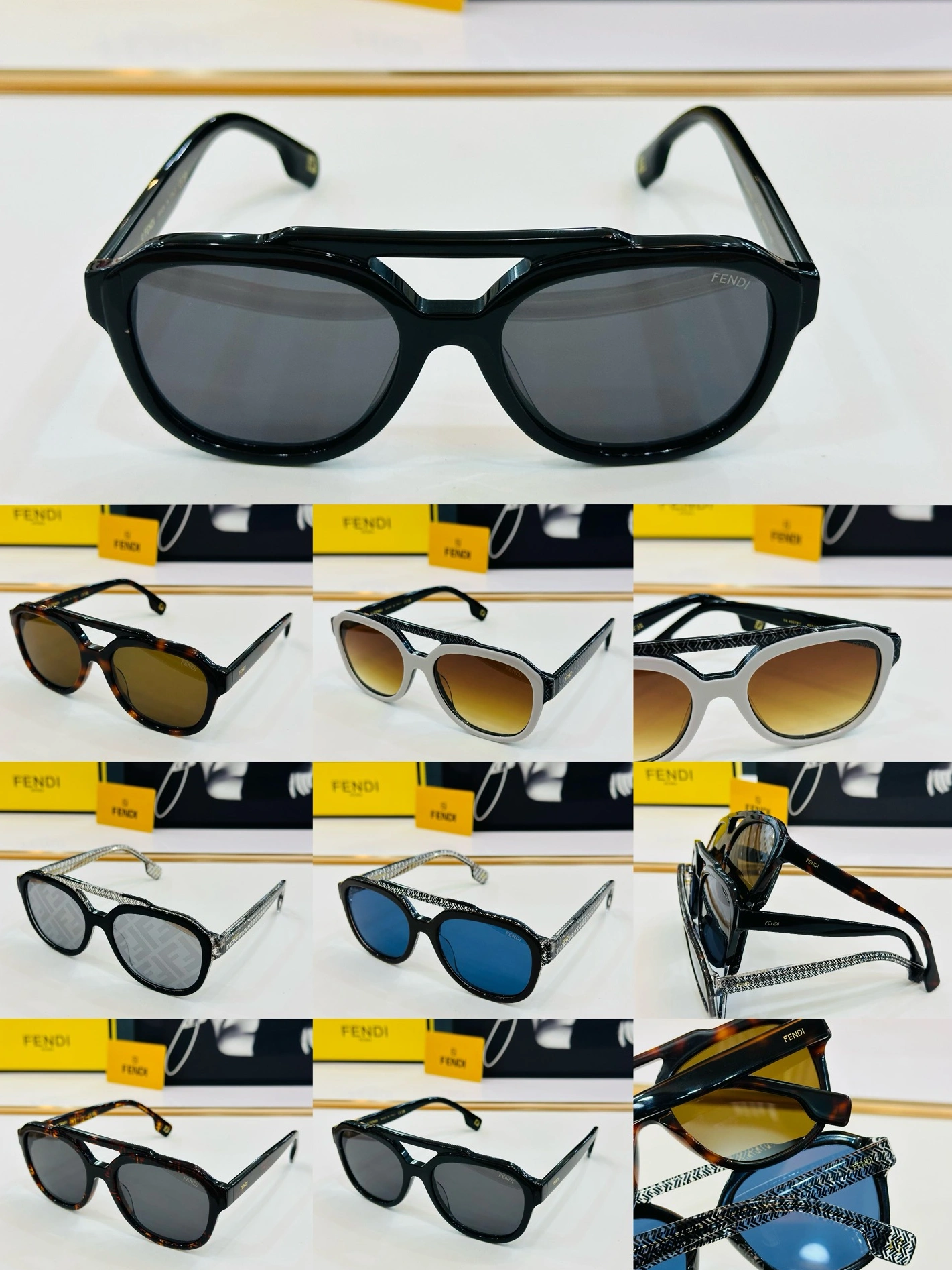 Fendi AAA Quality Sunglasses Bright 184